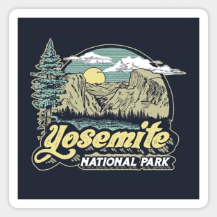 Vintage Yosemite National Park Retro Eighties Vibe Magnet